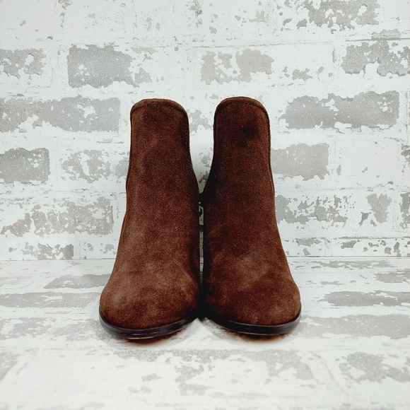 NEW Splendid Women's Marika Block Heel Suede Booties In Brown K400 - Picture 3 of 12